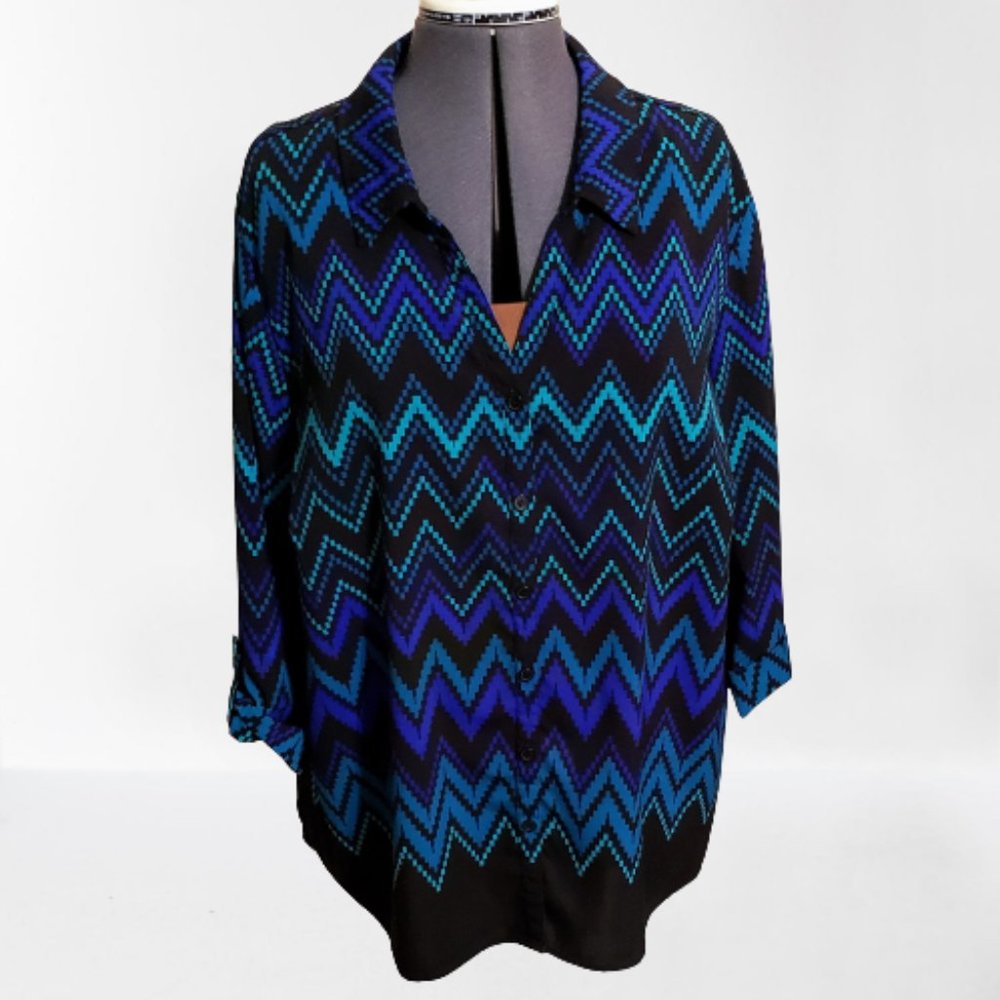 Catherine's blouse shirt top tunic 1X + Bonus